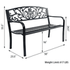 Image of Costway Outdoor Furniture 50" Patio Park Steel Frame Cast Iron Backrest Bench Porch Chair by Costway 32157689