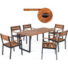 Image of Costway Outdoor Furniture 7 Pcs Outdoor Patio Dining Table Set with Hole by Costway 7461758731852 90178324 7 Pcs Outdoor Patio Dining Table Set with Hole by Costway 90178324