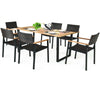 Image of Costway Outdoor Furniture 7 Pcs Outdoor Patio Rattan Dining Chair Table Set by Costway 7461758347664 13864095 7 Pcs Outdoor Patio Rattan Dining Chair Table Set by Costway 13864095