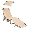 Image of Adjustable Outdoor Recliner Chair with Canopy Shade SKU: 90216537