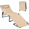 Image of Costway Outdoor Furniture Beige Folding Chaise Lounge Chair Bed Adjustable Outdoor Patio Beach by Costway 75982364- Beige Folding Chaise Lounge Chair Bed Adjustable Outdoor Patio Beach Costway