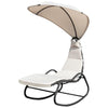 Image of Costway Outdoor Furniture Beige Patio Hanging Swing Chaise Lounge Chair by Costway 7461758749222 65814709-Be Patio Hanging Swing Chaise Lounge Chair by Costway SKU# 65814709