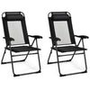 Image of Costway Outdoor Furniture Black 2 PCS Patio Adjustable Folding Recliner Chairs by Costway 7461758533234 12598047-B 2 PCS Patio Adjustable Folding Recliner Chairs by Costway SKU 12598047