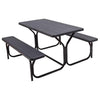Image of Costway Outdoor Furniture Black Picnic Table Bench Set for Outdoor Camping by Costway 6933315533618 91203576-B Picnic Table Bench Set for Outdoor Camping by Costway SKU# 91203576