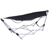 Image of Costway Outdoor Furniture Black Portable Folding Steel Frame Hammock with Bag by Costway 42059136- Black