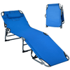 Image of Costway Outdoor Furniture Blue Folding Chaise Lounge Chair Bed Adjustable Outdoor Patio Beach by Costway 75982364- Blue Folding Chaise Lounge Chair Bed Adjustable Outdoor Patio Beach Costway
