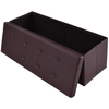 Image of Costway Outdoor Furniture Brown 45" Large Folding Ottoman Storage Seat by Costway 54168239- Brown 45" Large Folding Ottoman Storage Seat by Costway SKU# 54168239