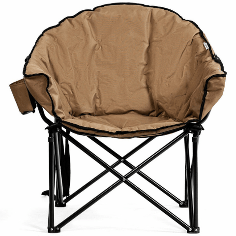 Folding Camping Moon Padded Chair with Carry Bag by Costway SKU# 49086153-B