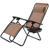 Image of Costway Outdoor Furniture Brown Outdoor Folding Zero Gravity Reclining Lounge Chair by Costway 31806475- Brown