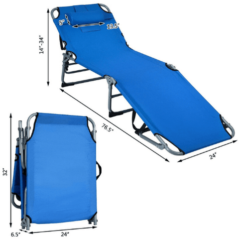 Costway Outdoor Furniture Folding Chaise Lounge Chair Bed Adjustable Outdoor Patio Beach by Costway Folding Chaise Lounge Chair Bed Adjustable Outdoor Patio Beach Costway