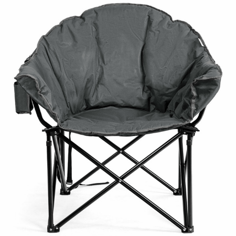 Folding Camping Moon Padded Chair with Carry Bag by Costway SKU# 49086153-G