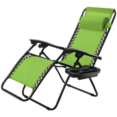Costway Outdoor Furniture Green Outdoor Folding Zero Gravity Reclining Lounge Chair by Costway 31806475- Green