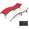 Image of Costway Outdoor Furniture Multicolor 2 Pieces Folding Patio Lounger Chair by Costway 80594127- M 2 Pieces Folding Patio Lounger Chair by Costway SKU# 80594127