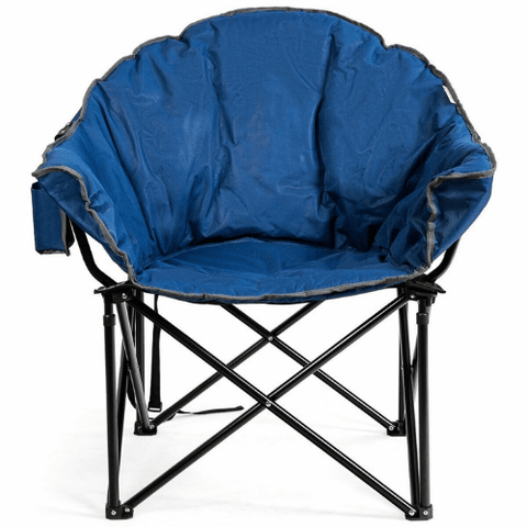 Folding Camping Moon Padded Chair with Carry Bag by Costway SKU# 49086153-N