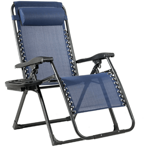 Oversize Lounge Chair with Cup Holder of Heavy Duty for outdoor by Costway SKU# 95263081