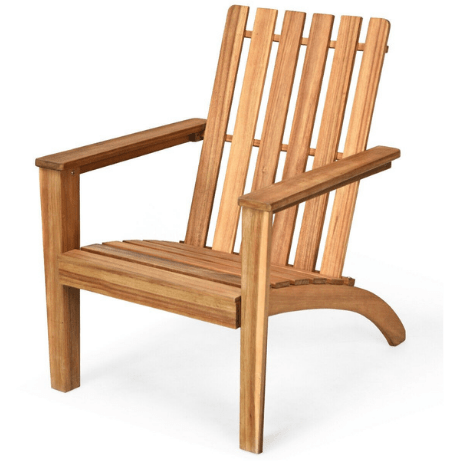 Costway Outdoor Furniture Outdoor Durable Patio Acacia Wood Adirondack Lounge Armchair by Costway 781880212072 35642708