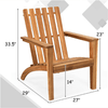 Image of Costway Outdoor Furniture Outdoor Durable Patio Acacia Wood Adirondack Lounge Armchair by Costway 781880212072 35642708