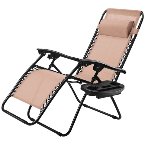 Outdoor Folding Zero Gravity Reclining Lounge Chair by Costway SKU# 31806475