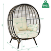 Image of Costway Outdoor Furniture Oversized Patio Rattan Egg Lounge Chair with 4 Cushions by Costway 781880212751 29158306