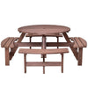 Image of Costway Outdoor Furniture Patio 8 Seat Wood Picnic Dining Seat Bench Set by Costway 6952938349215 86952437 Patio 8 Seat Wood Picnic Dining Seat Bench Set by Costway SKU# 86952437
