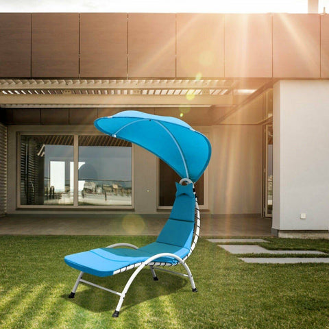 Costway Outdoor Furniture Patio Hanging Swing Hammock Chaise Lounger Chair with Canopy by Costway Patio Hanging Swing Hammock Chaise Lounger Chair w/ Canopy by Costway