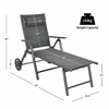Image of Costway Outdoor Furniture Patio Reclining Chaise Lounge with Adjust Neck Pillow by Costway 3 Tier Step Stool 3 in 1 Folding Ladder Bench by Costway SKU# 94325670