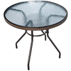 Image of Costway Outdoor Furniture Patio Steel Round Table with Umbrella Holes for Outdoor by Costway 38520194