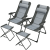 Image of Costway Outdoor Furniture Set of 2 Patiojoy Patio Folding Dining Chair with Adjustable Set Ottoman Recliner by Costway 50746281 Set of 2 Patiojoy Patio Folding Dining Chair Adjustable Set by Costway