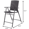 Image of Costway Outdoor Furniture Set of 4 Folding Rattan Bar Chairs with Footrests and Armrests for Outdoors and Indoors by Costway 16247538 4 Folding Rattan Bar Chairs w/ Footrests Armrests for Outdoors Indoors