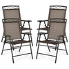 Image of Costway Outdoor Furniture Set of 4 Patio Folding Chairs by Costway 7461758020178 69125308 Set of 4 Patio Folding Chairs by Costway SKU# 69125308