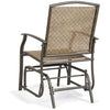 Image of Steel Frame Garden Swing Single Glider Chair Rocking Seating by Costway