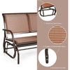 Image of Swing Glider Chair 48" Loveseat Rocker Lounge Backyard by Costway