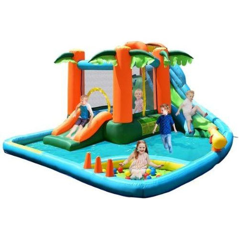 Costway Residential Bouncers 7 in 1 Inflatable Slide Bouncer with Two Slides by Costway 7 in 1 Inflatable Slide Bouncer with Two Slides Costway SKU# 69485217