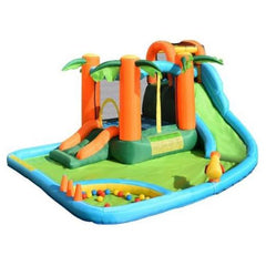 7 in 1 Inflatable Slide Bouncer with Two Slides by Costway