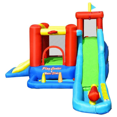 Costway Residential Bouncers 9-in-1 Inflatable Kids Water Slide Bounce House by Costway 9-in-1 Inflatable Kids Water Slide Bounce House without Blower Costway