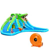 Image of Costway Residential Bouncers Crocodile Inflatable Water Slide Climbing Wall Bounce House by Costway