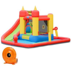 Costway Residential Bouncers Included Inflatable Blow Up Water Slide Bounce House by Costway 7461758953230 85961237 Inflatable Blow Up Water Slide Bounce House Costway 85961237/34801725