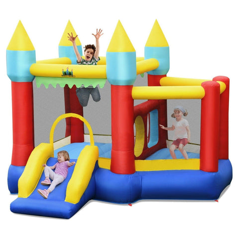 Costway Residential Bouncers Included Inflatable Bounce Slide Jumping Castle by Costway 6499853709156 60458921-I Inflatable Bounce Slide Jumping Castle by Costway SKU# 60458921