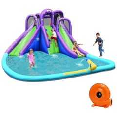 Inflatable Water Park Mighty Bounce House with Pool by Costway