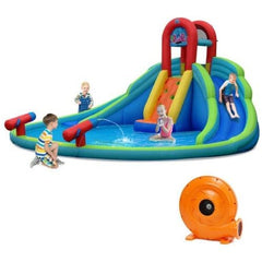 Kids Inflatable Water Slide Bounce House with Carry Bag by Costway