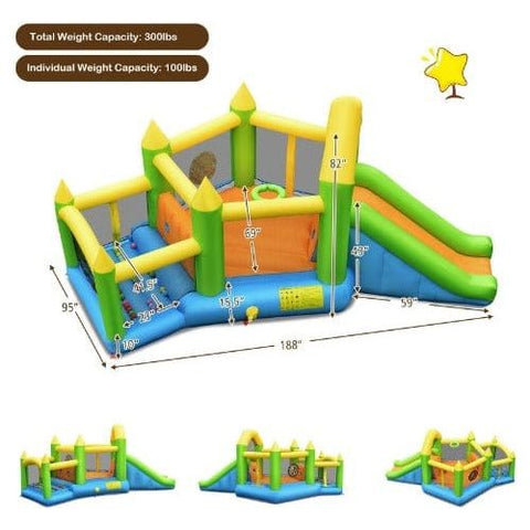 Costway Residential Bouncers Inflatable Ball Game Bounce House Without Blower by Costway Inflatable Ball Game Bounce House Without Blower by Costway 75468039