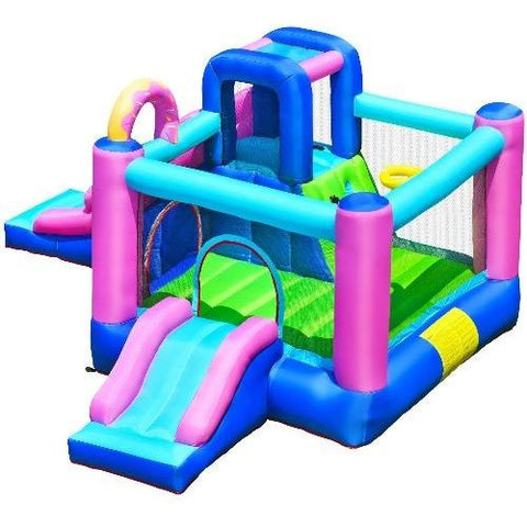 Costway Residential Bouncers Inflatable Bounce Castle with Dual Slides and Climbing Wall by Costway