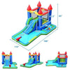 Image of Costway Residential Bouncers Inflatable Bounce House Castle Water Slide with Climbing Wall by Costway