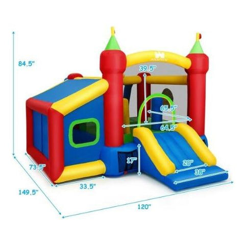 Costway Residential Bouncers Inflatable Bounce House Kids Slide Jumping Castle by Costway
