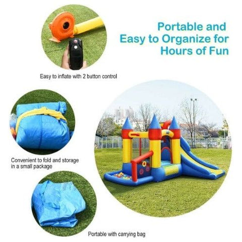Inflatable Bounce House with Balls & 780W Blower by Costway