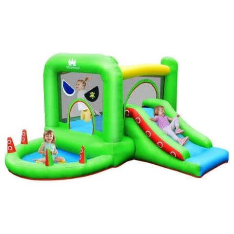 Costway Residential Bouncers Inflatable Bouncer Kids Bounce House Jump Climbing Slide by Costway