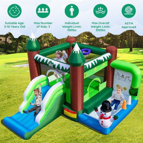 Costway Residential Bouncers Inflatable Christmas Bouncy House with 735w Blower by Costway 781880281337 41635298