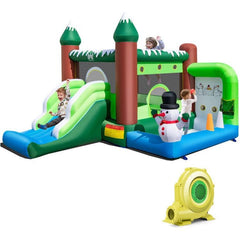 Inflatable Christmas Bouncy House with 735w Blower by Costway