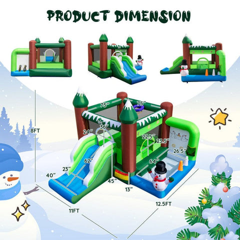 Costway Residential Bouncers Inflatable Christmas Bouncy House with 735w Blower by Costway 781880281337 41635298
