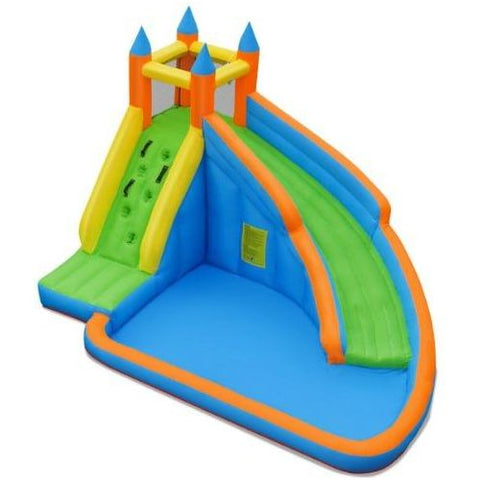 Costway Residential Bouncers Inflatable Mighty Bounce House Jumper with Water Slide by Costway